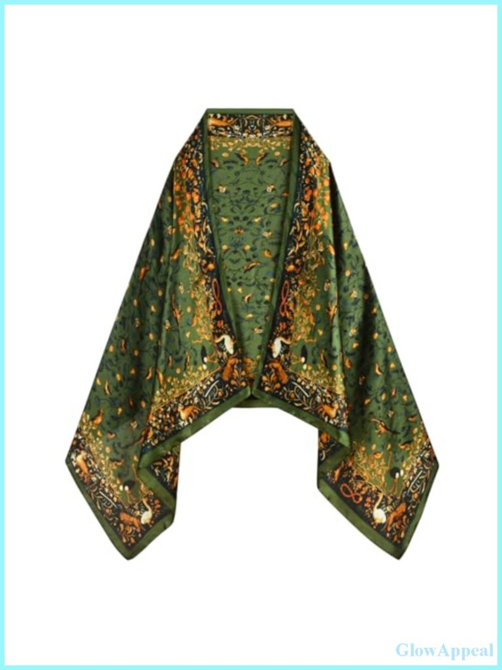 Satin Scarf Wrap for Women | Lightweight Long Floral Shawl for Dresses & Parties